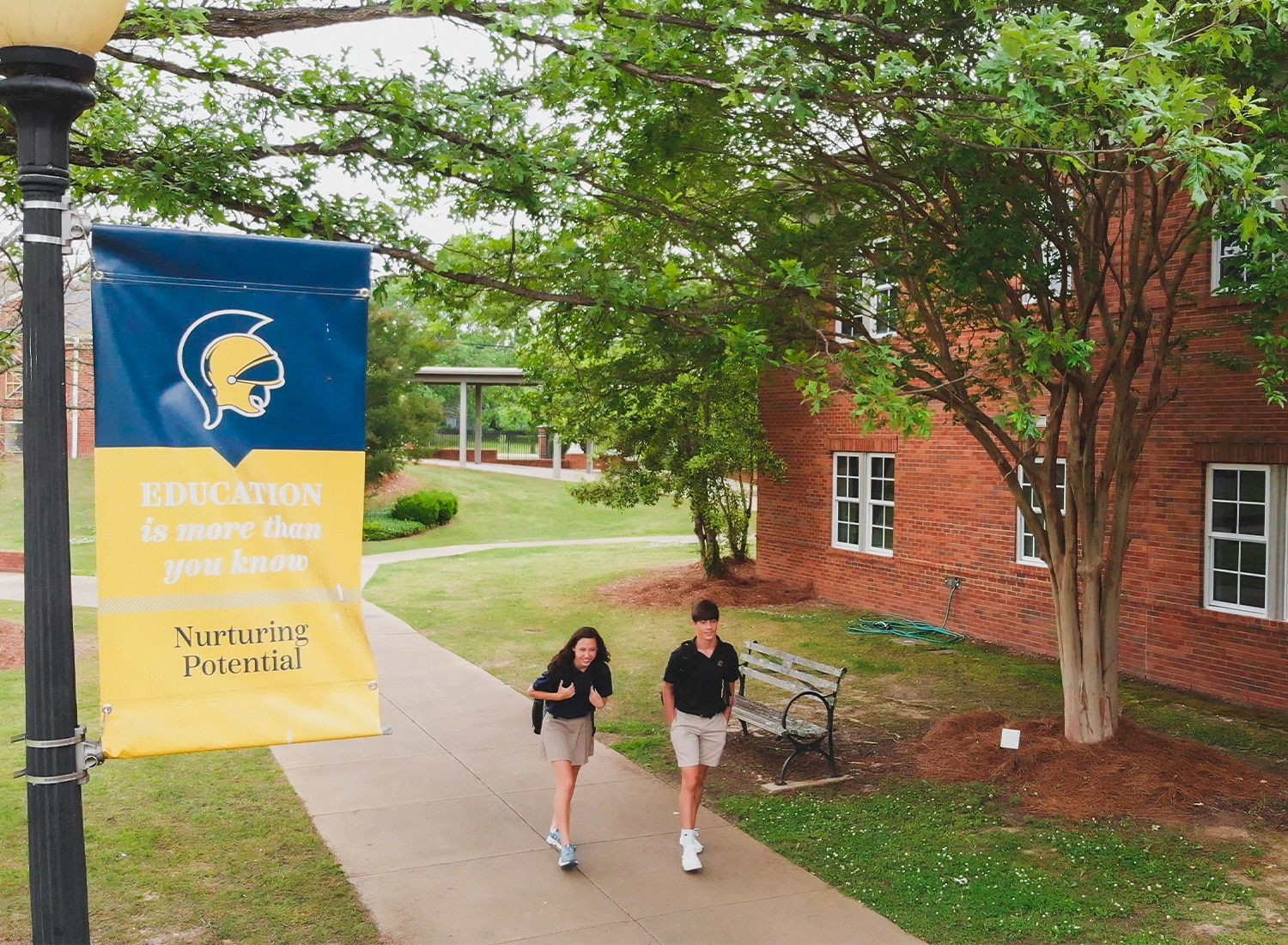 Students walking to class