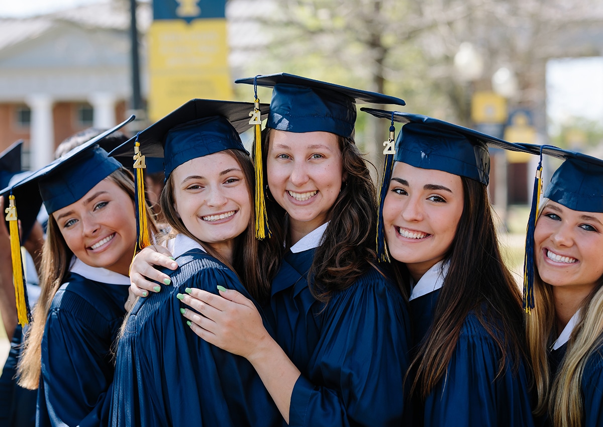 Graduating Students Posing Together