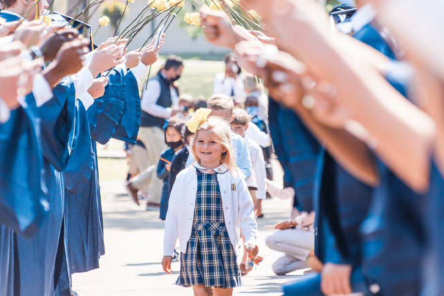 Photo of students on graduation day