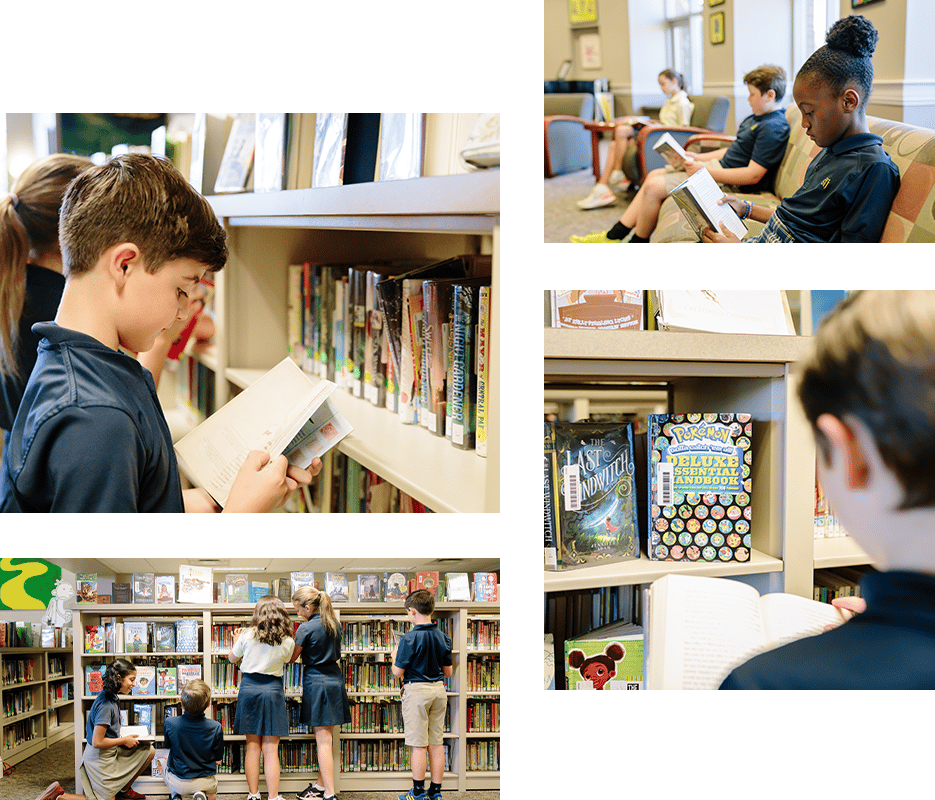 Students in library